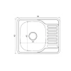 Кухонная мойка Brinex 5848 0,8 мм Satin (BRIN5848SAT08)