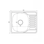 Кухонна мийка Brinex 5848 0,8 мм Satin (BRIN5848SAT08)