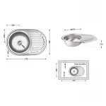 Кухонна мийка Brinex 7750 0,8 мм Micro Decor (BRIN7750MDEC08)