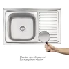 Кухонна мийка Brinex 5080-L 0,8 мм Satin (BRIN5080LSAT06)
