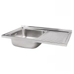 Кухонна мийка Brinex 5080-L 0,8 мм Satin (BRIN5080LSAT06)