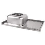 Кухонна мийка Brinex 5080-L 0,8 мм Satin (BRIN5080LSAT06)