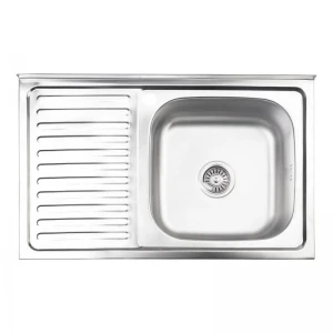 Кухонна мийка Brinex 5080-R 0,8 мм Satin (BRIN5080RSAT06)