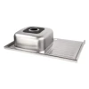 Кухонна мийка Brinex 5080-R 0,8 мм Satin (BRIN5080RSAT06)