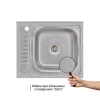 Кухонна мийка Brinex 6050-R 0,6 мм Satin (BRIN6050RSAT06)