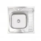 Кухонна мийка Brinex 6060-L 0,6 мм Satin (BRIN6060LSAT06)