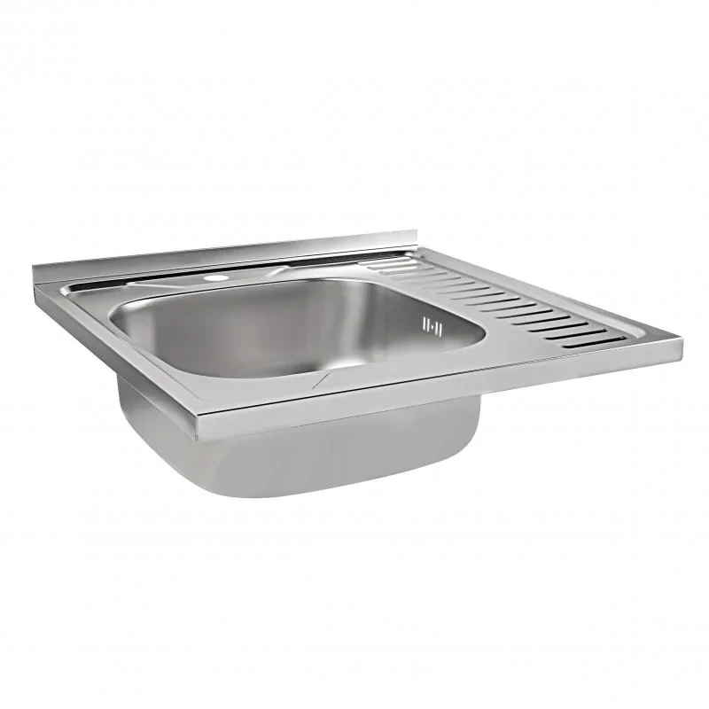 Кухонна мийка Brinex 6060-L 0,6 мм Satin (BRIN6060LSAT06)
