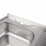 Кухонна мийка Brinex 6060-L 0,6 мм Satin (BRIN6060LSAT06)