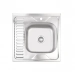 Кухонна мийка Brinex 6060-R 0,6 мм Satin (BRIN6060RSAT06)