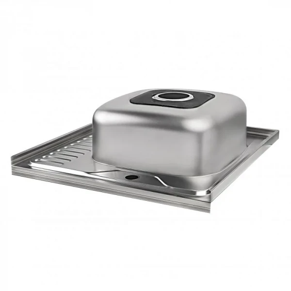 Кухонна мийка Brinex 6060-R 0,6 мм Satin (BRIN6060RSAT06)