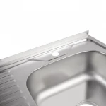 Кухонна мийка Brinex 6060-R 0,6 мм Satin (BRIN6060RSAT06)