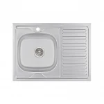 Кухонна мийка Brinex 6080-L 0,6 мм Satin (BRIN6080LSAT06)