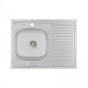 Кухонна мийка Brinex 6080-L 0,6 мм Satin (BRIN6080LSAT06)