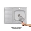 Кухонна мийка Brinex 6080-R 0,6 мм Satin (BRIN6080RSAT06)