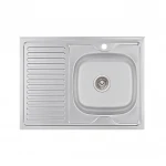 Кухонна мийка Brinex 6080-R 0,6 мм Satin (BRIN6080RSAT06)