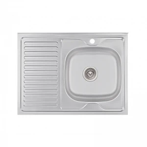 Кухонна мийка Brinex 6080-R 0,6 мм Satin (BRIN6080RSAT06)