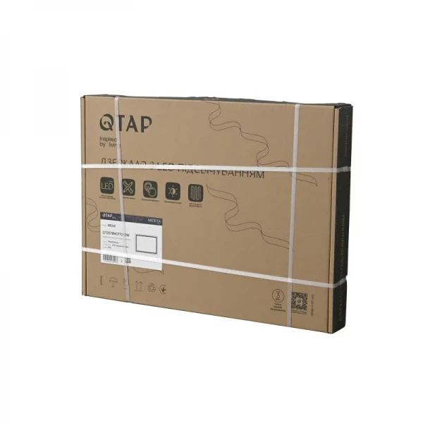 Дзеркало Qtap Mideya (DC-F613) 700х500 з LED-підсвічуванням Touch, з антизапотіванням, димером QT2078NCF7050W