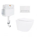 Готове рішення Qtap для ванної кімнати: Унітаз напольний Robin Ultra Quiet QT13223381AW + інсталяція QT0122490S+ клавіша QT0111M08V1384W