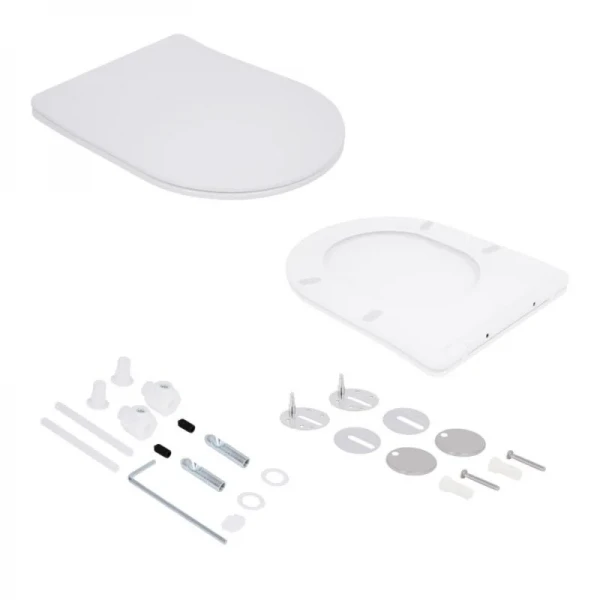 Готове рішення Qtap для ванної кімнати: Унітаз напольний Robin Ultra Quiet QT13223381AW + інсталяція QT0122490S+ клавіша QT0111M08V1384W