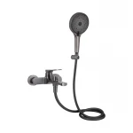 Змішувач для ванни Qtap Slavonice (з душовим гарнітуром) QTSLV259GMB48035 Gunmetal Black PVD