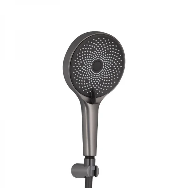 Змішувач для ванни Qtap Slavonice (з душовим гарнітуром) QTSLV259GMB48035 Gunmetal Black PVD