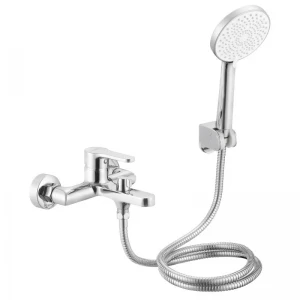 Змішувач латунний для ванни Lidz Astra 006 (з душовим гарнітуром) (k35) LDAST006CRM48087 Chrome