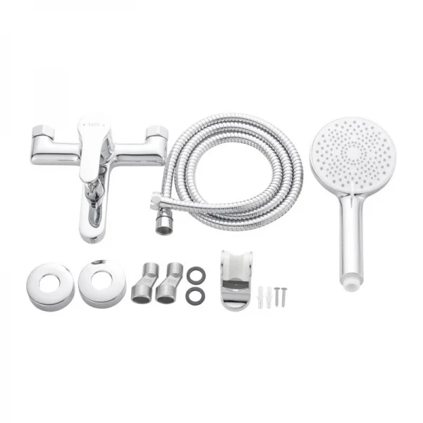 Змішувач латунний для ванни Lidz Astra 006 (з душовим гарнітуром) (k35) LDAST006CRM48087 Chrome