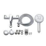 Змішувач латунний для ванни Lidz Astra 006 (з душовим гарнітуром) (k35) LDAST006CRM48087 Chrome