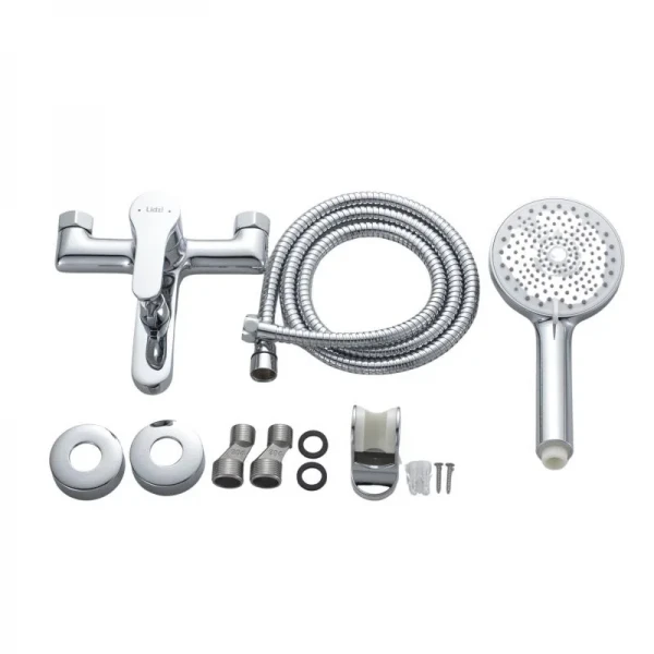 Змішувач латунний для ванни Lidz Astra 006 (з душовим гарнітуром) (k35) LDAST006CRM48087 Chrome