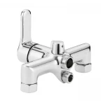 Змішувач латунний для ванни Lidz Astra 005 з поворотним виливом (з душовим гарнітуром) (k35) LDAST005CRM48088 Chrome