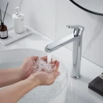 Смеситель латунный для раковины Lidz Astra 001FH высокий (k35) LDAST001FHCRM48090 Chrome