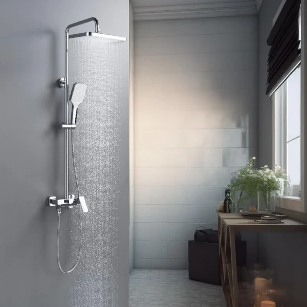 Душова система латунна універсальна Lidz Orion 1030 на три споживача (з виливом) (k35) LDORI1030CRM48092 Chrome