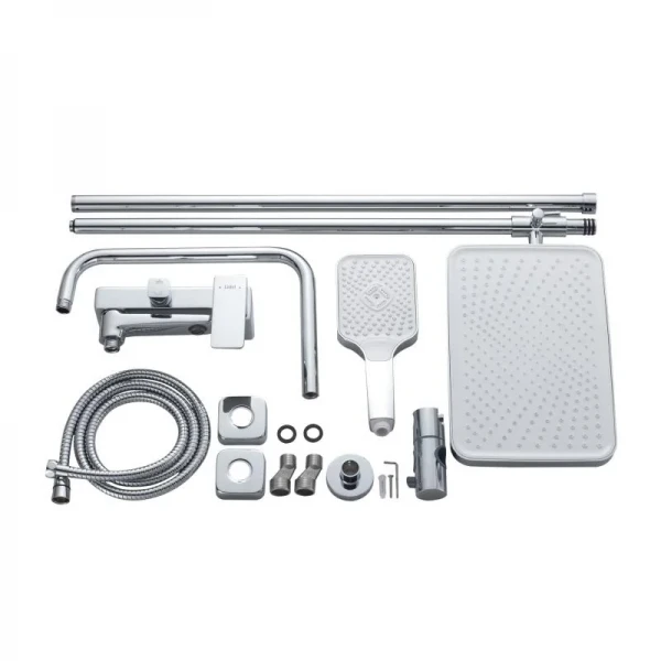 Душова система латунна універсальна Lidz Orion 1030 на три споживача (з виливом) (k35) LDORI1030CRM48092 Chrome