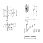 Змішувач латунний для ванни Lidz Orion 006 (з душовим гарнітуром) (k35) LDORI006CRM48093 Chrome