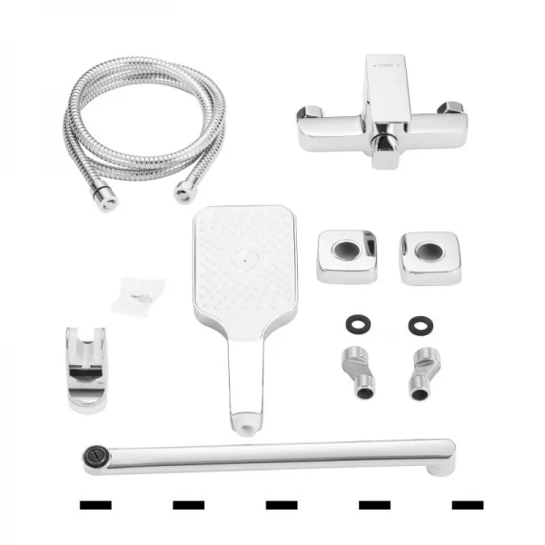 Змішувач латунний для ванни Lidz Orion 005 з поворотним виливом (з душовим гарнітуром) (k35) LDORI005CRM48094 Chrome