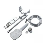 Змішувач латунний для ванни Lidz Orion 005 з поворотним виливом (з душовим гарнітуром) (k35) LDORI005CRM48094 Chrome