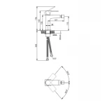 Змішувач латунний для біде Lidz Orion 001AF (k25) LDORI001AFCRM48095 Chrome