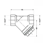 Фільтр косий Icma №50 грубої очистки 1 1/4