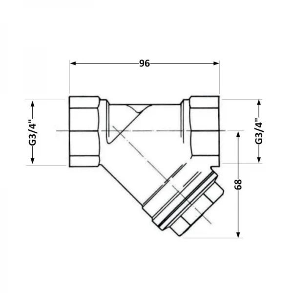 Фільтр косий Icma №50 грубої очистки 1 1/4