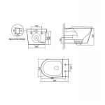 Унітаз підвісний Qtap Scorpio безободковий Ultra Quiet з сидінням Soft-close QT14332380ASW