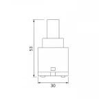Картридж для смесителя Qtap Spojeni 30 мм QTSPO30N48155