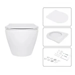 Готове рішення Qtap для ванної кімнати: підвісний унітаз Jay Ultra Quiet 520x360x320 + комплект інсталяції Nest 4 в 1 (квадратна клавіша Chrome)