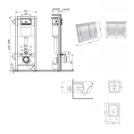 Готове рішення Qtap для ванної кімнати: підвісний унітаз Crow Ultra Quiet 520x360x290 + комплект інсталяції Nest 4 в 1 (кругла клавіша Satin)