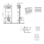 Готове рішення Qtap для ванної кімнати: підвісний унітаз Swan Ultra Quiet 520x360x320 + комплект інсталяції Nest 4 в 1 (кругла клавіша Satin)