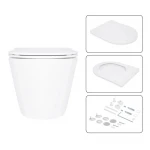 Готове рішення Qtap для ванної кімнати: підвісний унітаз Swan Ultra Quiet 520x360x320 + комплект інсталяції Nest 4 в 1 (кругла клавіша Satin)