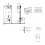 Готове рішення Qtap для ванної кімнати: підвісний унітаз Crow Ultra Quiet 520x360x290 + комплект інсталяції Nest 4 в 1 (лінійна клавіша Chrome)