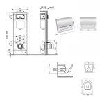 Готове рішення Qtap для ванної кімнати: підвісний унітаз Swan Ultra Quiet 520x360x320 + комплект інсталяції Nest 4 в 1 (лінійна клавіша Chrome)