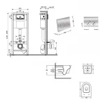 Готове рішення Qtap для ванної кімнати: підвісний унітаз Jay Ultra Quiet 520x360x320 + комплект інсталяції Nest 4 в 1 (кругла клавіша Chrome)