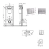 Готове рішення Qtap для ванної кімнати: підвісний унітаз Jay Ultra Quiet 520x360x320 + комплект інсталяції Nest 4 в 1 (квадратна клавіша Satin)