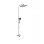 Душевая система универсальная Qtap Sloup термостатическая на три потребителя (с изливом) QTSLO51103OC48217 Chrome